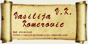 Vasilija Komerović vizit kartica